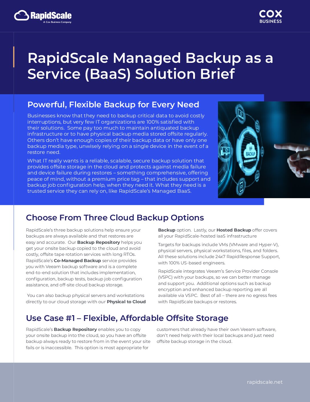 Backup as a Service Solution Brief